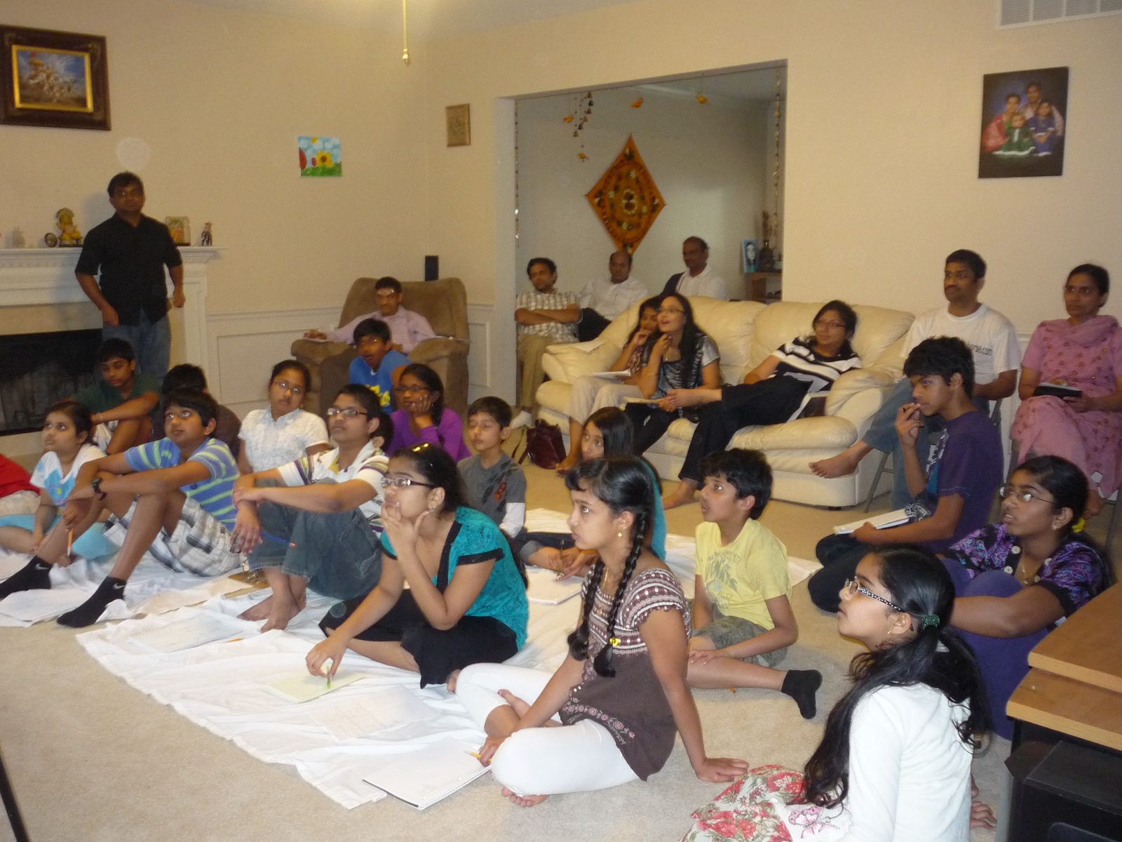 A practical-calculations session in Vedic mathematics, spring 2012